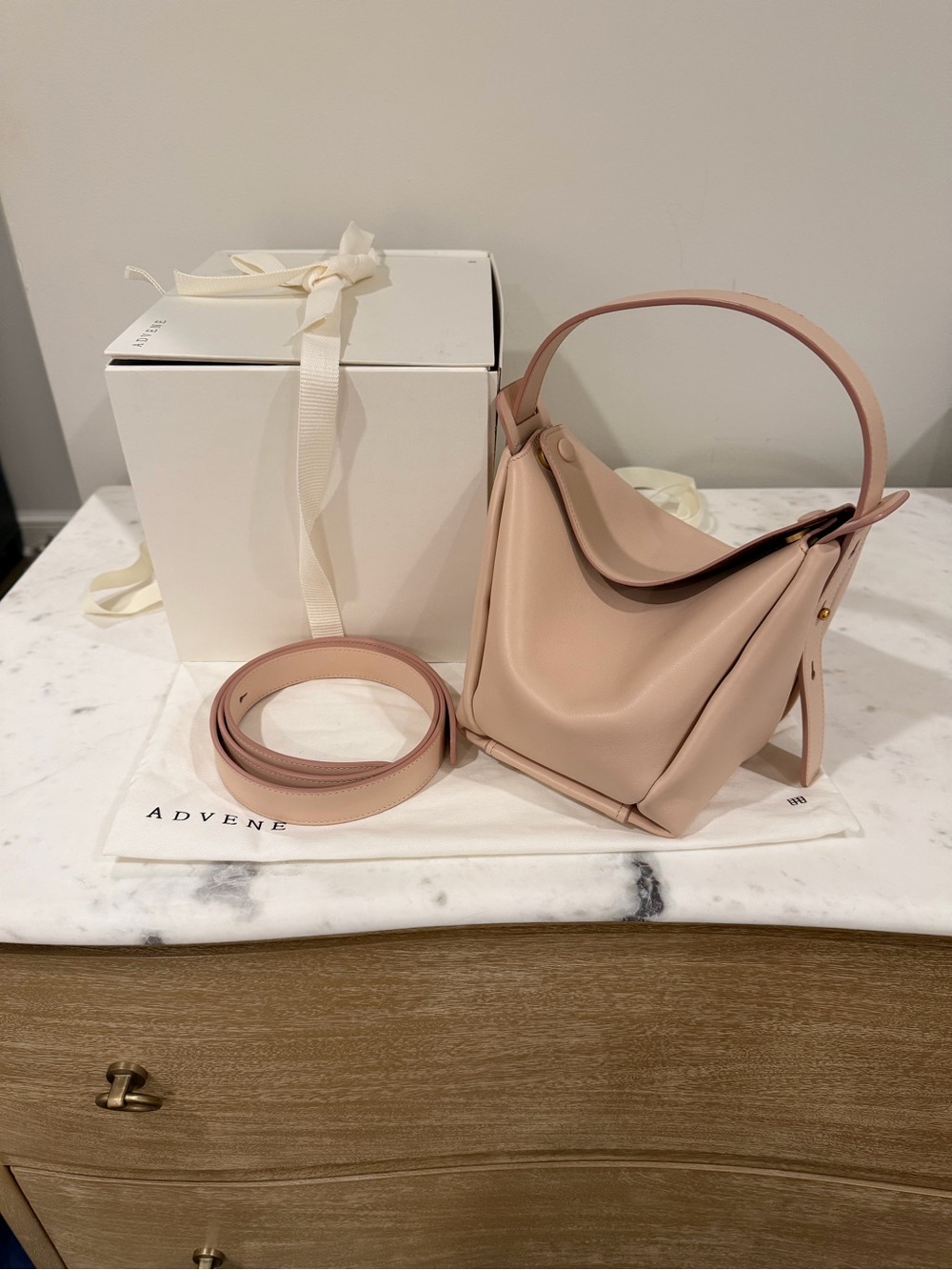 Advene The Age Bag in Soft Petal with Dust Bag, Original Box and Long Strap